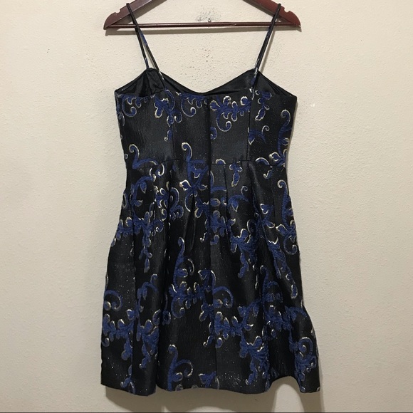 Badgley Mischka Vienna Metallic Brocade Dress New - Picture 5 of 8